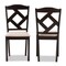 Baxton Studio Ruth Beige Upholstered and Dark Brown Finished Dining Chair, PK2 142-8027 - alternate 3